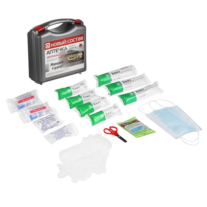 Автомобильная аптечка первой помощи  Автомобильная аптечка первой помощи "Муссон" состав 2024, по приказу №1080н