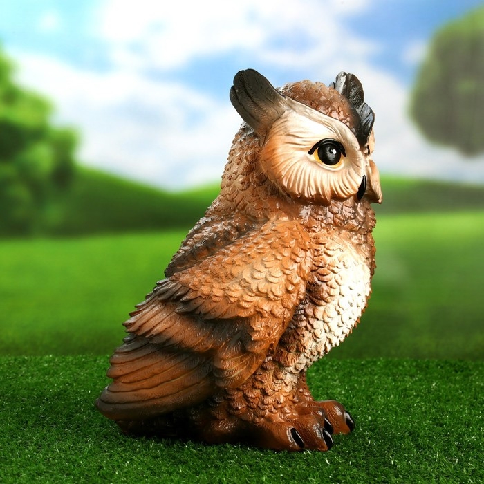 Садовая фигура "Сова большая, натуральная" 27 см