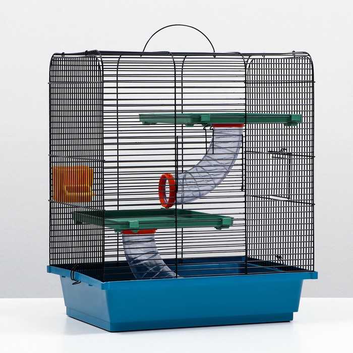 Клетка для грызунов Клетка для грызунов "Дом" трехярусная, 39 x 29 х 49 см, микс цветов