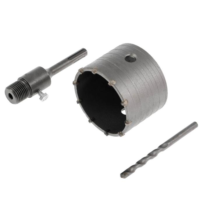 Коронка буровая в сборе ТУНДРА, SDS-plus, М22 х 80 мм Коронка буровая в сборе ТУНДРА, SDS-plus, М22 х 80 мм