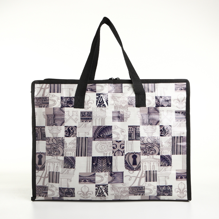 Сумка хозяйственная на молнии, цвет серый Сумка хозяйственная на молнии, цвет серый