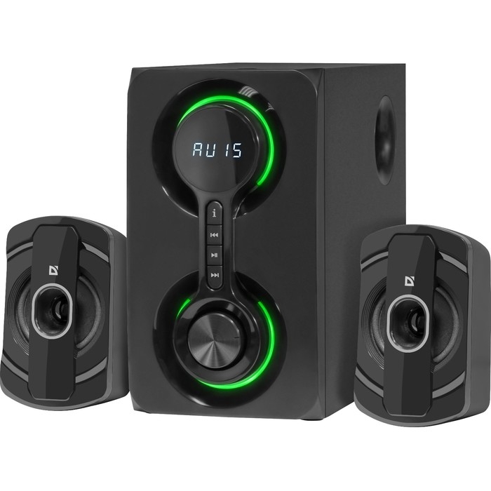 Компьютерные колонки 2.1 Defender Eclipse, 2х10 Вт + 20 Вт, USB, SD, AUX, BT,  черные Компьютерные колонки 2.1 Defender Eclipse, 2х10 Вт + 20 Вт, USB, SD, AUX, BT,  черные