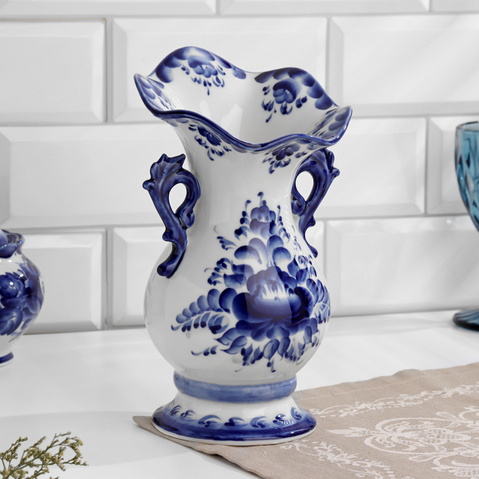 Ваза «Хризантема», 12,5×23,5 см, гжель Ваза «Хризантема», 12,5×23,5 см, гжель