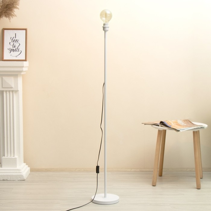 Торшер без абажура  Торшер без абажура "Лайнер" Е27 40Вт белый 22х22х155см