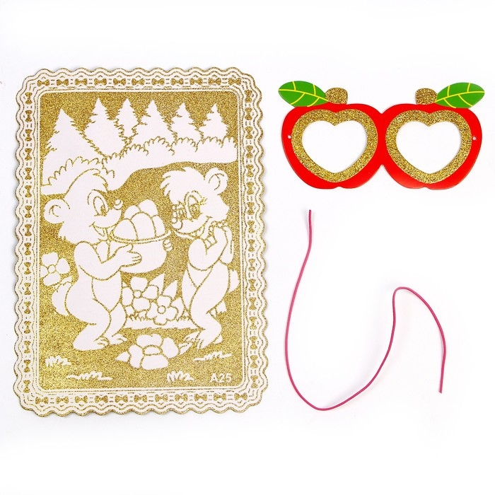 Набор для творчества: аппликация EVA крошкой и раскраска + маска на резинке «Бабочка»