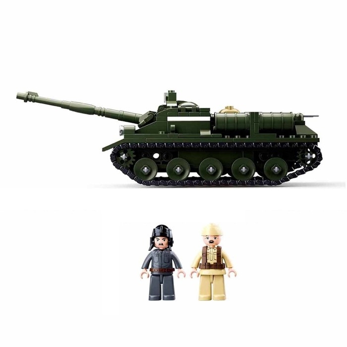 Конструктор Армия ВОВ «Танк ПТ-САУ 100», 338 деталей Конструктор Армия ВОВ «Танк ПТ-САУ 100», 338 деталей