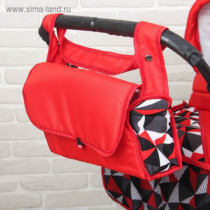 Коляска-трансформер «Гном», пластиковые колёса, оттенки красного, рисунок МИКС Коляска-трансформер «Гном», пластиковые колёса, оттенки красного, рисунок МИКС