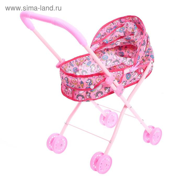 Коляска для кукол «Сладкая поняшка» универсальная, металлический каркас Коляска для кукол «Сладкая поняшка» универсальная, металлический каркас