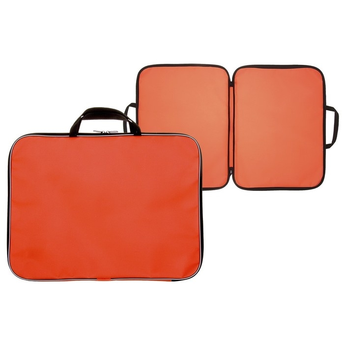 Папка для чертежей и рисунков А3, 470 х 350 х 20 мм, с ручками, текстильная, Calligrata Стандарт, Оранжевая, плотность 600D Папка для чертежей и рисунков А3, 470 х 350 х 20 мм, с ручками, текстильная, Calligrata Стандарт, Оранжевая, плотность 600D