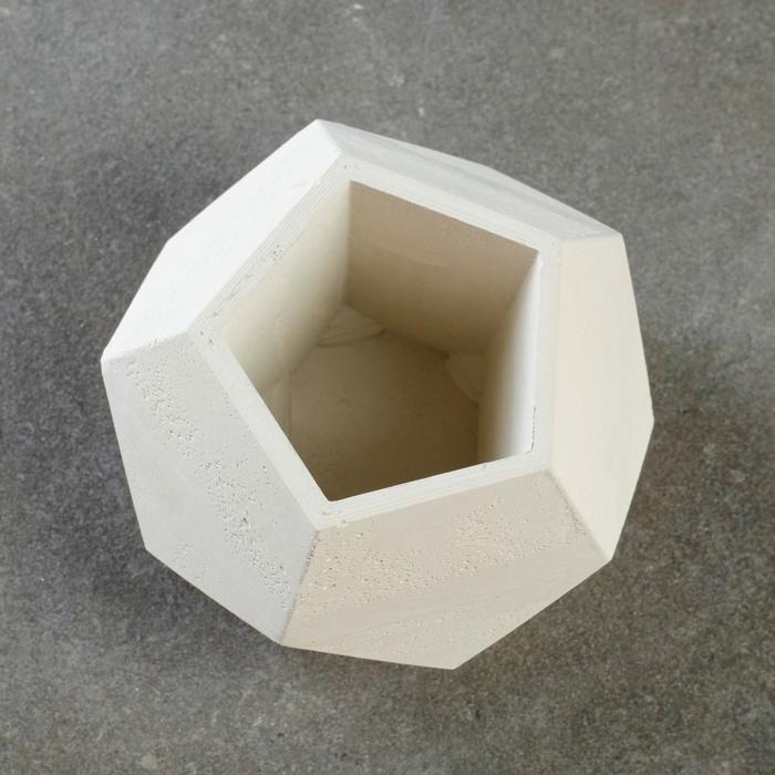 Кашпо Пятиугольник 12 х 9 см белый Кашпо Пятиугольник 12 х 9 см белый