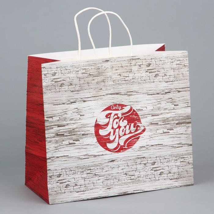 Пакет подарочный крафтовый, упаковка, For you, 32 х 28 х 15 см Пакет подарочный крафтовый, упаковка, For you, 32 х 28 х 15 см