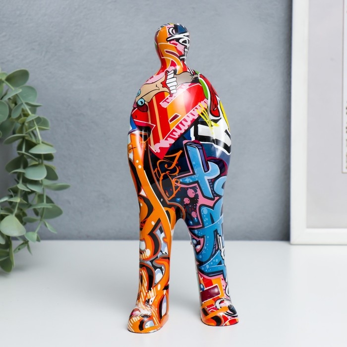 Сувенир полистоун  Сувенир полистоун "Парень, руки в карманах" граффити МИКС 22х7х8 см