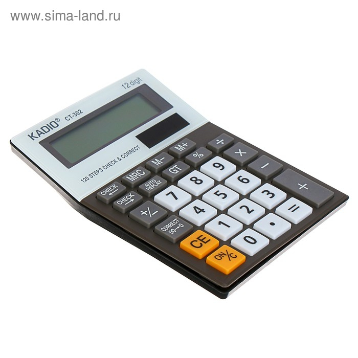 Калькулятор настольный, 12 - разрядный, 302, двойное питание Калькулятор настольный, 12 - разрядный, 302, двойное питание