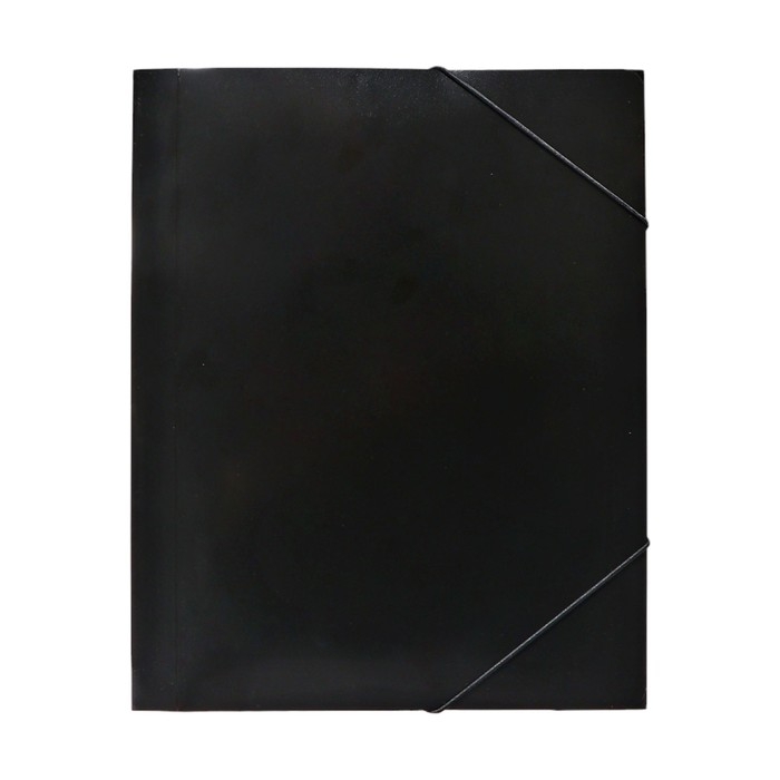 Папка-короб на резинке А4, 500мкм, Calligrata, корешок 25 мм, до 230 листов, тиснение  Папка-короб на резинке А4, 500мкм, Calligrata, корешок 25 мм, до 230 листов, тиснение "песок", черная