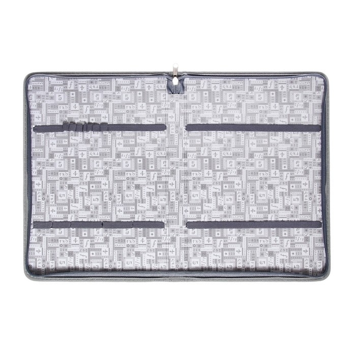 Папка для труда А4, с ручками, молния вокруг, ламинированный картон, 30Тр44р, Calligrata, "Серый котёнок"