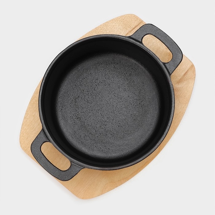 Кастрюля чугунная с крышкой Magma «Хотан», 750 мл, 18,6×14×7 см, индукция, цвет чёрный Кастрюля чугунная с крышкой Magma «Хотан», 750 мл, 18,6×14×7 см, индукция, цвет чёрный