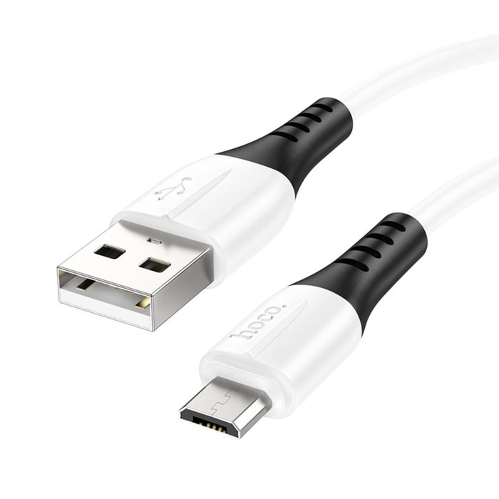 Кабель Hoco X82, MicroUSB - USB, 2.4 А, 1 м, оплётка силикон, белый Кабель Hoco X82, MicroUSB - USB, 2.4 А, 1 м, оплётка силикон, белый
