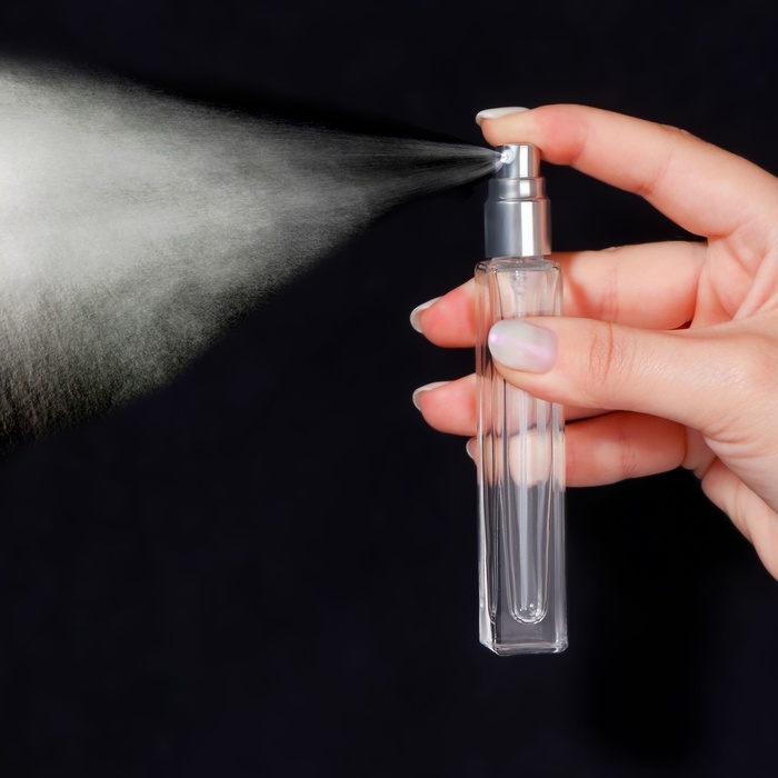 Бутылочка для хранения, с распылителем, 10 мл, цвет серебристый Бутылочка для хранения, с распылителем, 10 мл, цвет серебристый