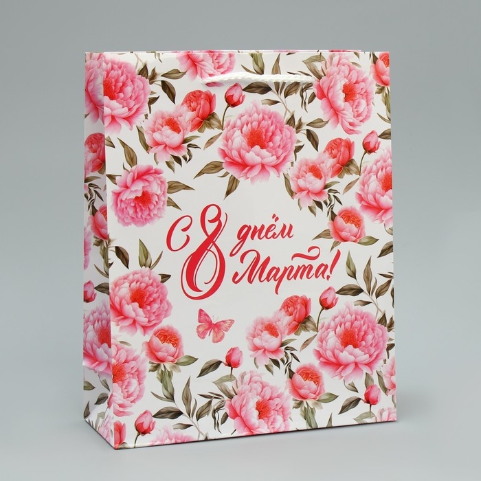 Пакет подарочный ламинированный, упаковка, «8 марта», ML 21 х 25 х 8 см Пакет подарочный ламинированный, упаковка, «8 марта», ML 21 х 25 х 8 см