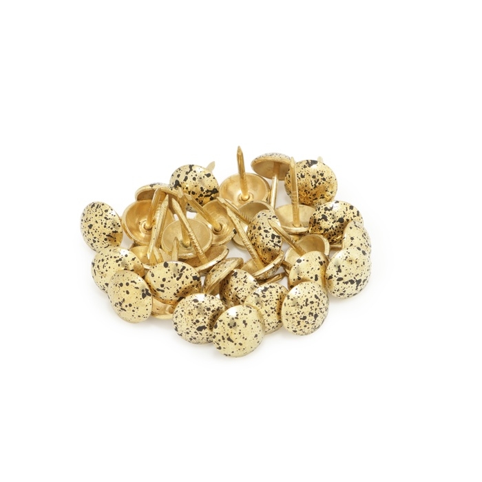 Гвозди ТУНДРА, декоративные, обивочные, 11х17 мм, античное золото, фасовка 50 шт Гвозди ТУНДРА, декоративные, обивочные, 11х17 мм, античное золото, фасовка 50 шт