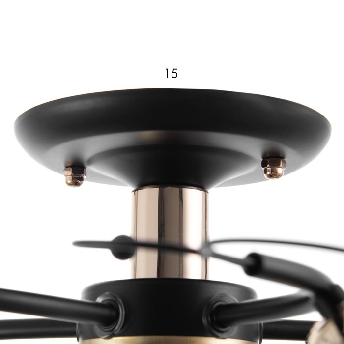 Люстра Люстра "Аста" 5хЕ27 40Вт чёрно-золотой 50х50х27 см BayerLux