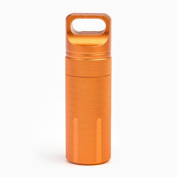 Водонепроницаемый брелок-контейнер для мелочей, оранжевый, 11 см Водонепроницаемый брелок-контейнер для мелочей, оранжевый, 11 см