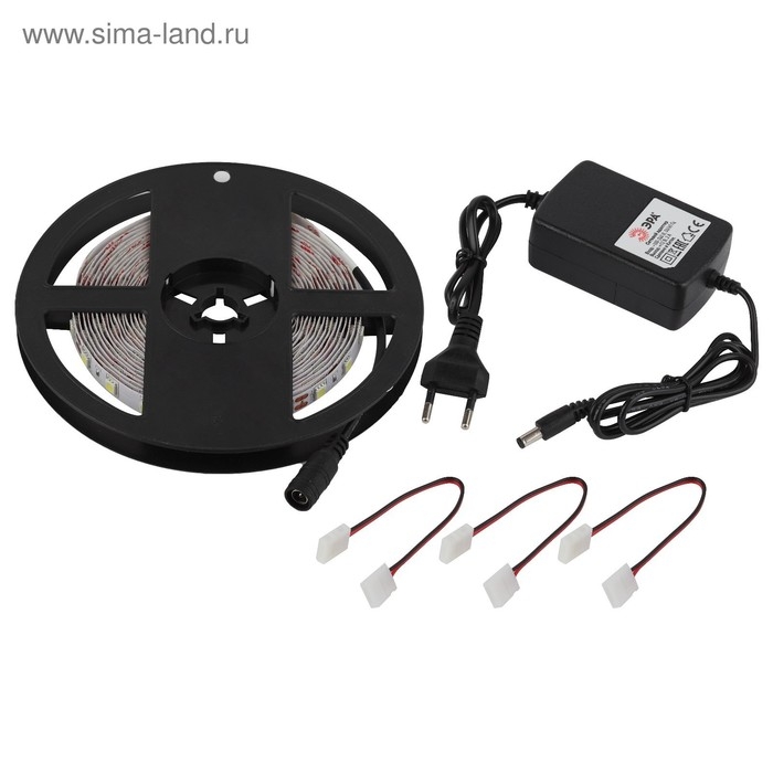 Комплект светодиодной ленты «Эра» 5 м, IP20, SMD5050, 60 LED/м, 12 В, 6500К Комплект светодиодной ленты «Эра» 5 м, IP20, SMD5050, 60 LED/м, 12 В, 6500К