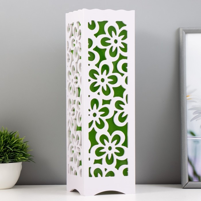 Ночник Ночник "Цветы" LED от батареек 3хААА USB зеленый 10х10х23см RISALUX