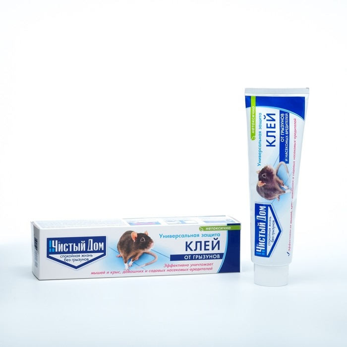Клей от грызунов и насекомых Чистый дом туба 130 г Клей от грызунов и насекомых Чистый дом туба 130 г