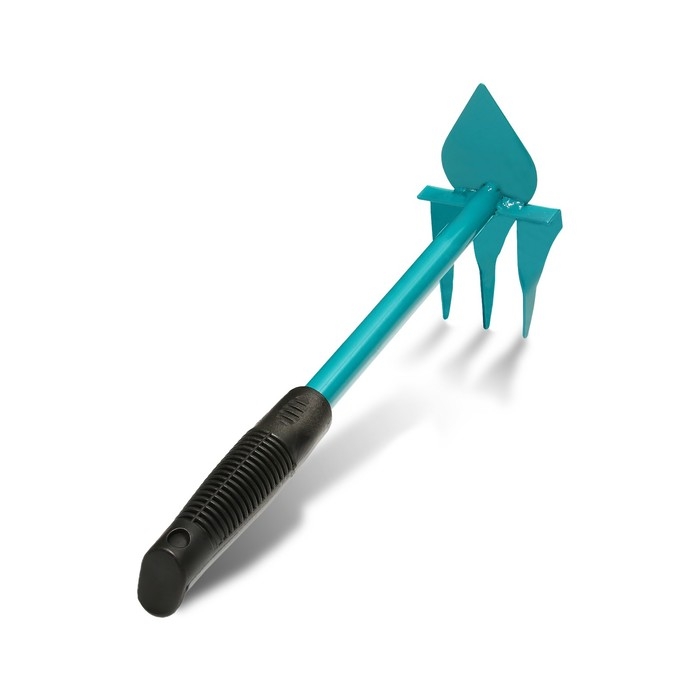 Мотыжка комбинированная, длина 41 см, 3 зубца, металлический черенок Мотыжка комбинированная, длина 41 см, 3 зубца, металлический черенок