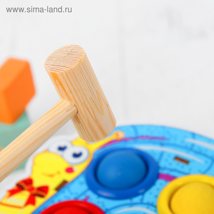 Стучалка-сортер «Улитка», с молотком, МИКС Стучалка-сортер «Улитка», с молотком, МИКС