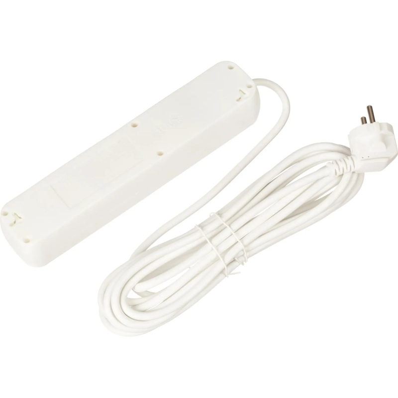 Удлинитель BigTech UTD-510-5-W (5р/5м/10А/2,2кВт/1мм2/белый)