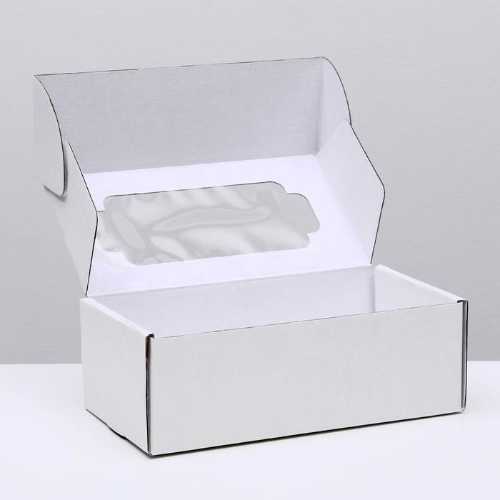 Коробка самосборная, с окном, белая, 23 х 12 х 8 см Коробка самосборная, с окном, белая, 23 х 12 х 8 см