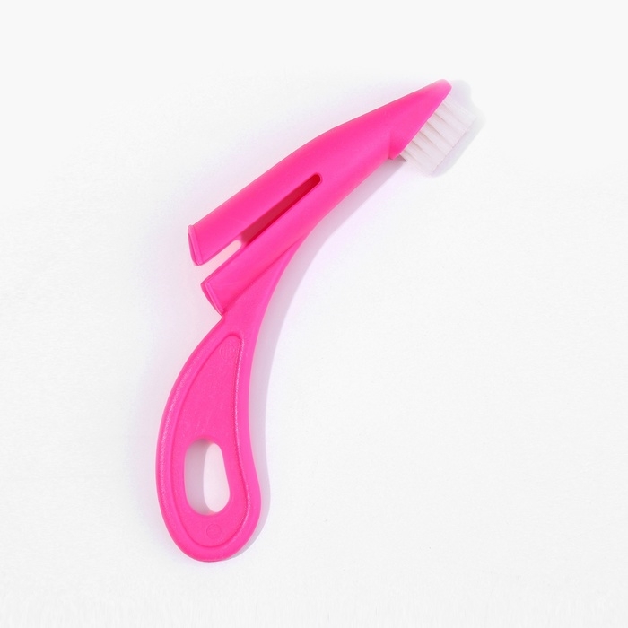 Зубная щетка для снятия налёта для животных, розовая Зубная щетка для снятия налёта для животных, розовая