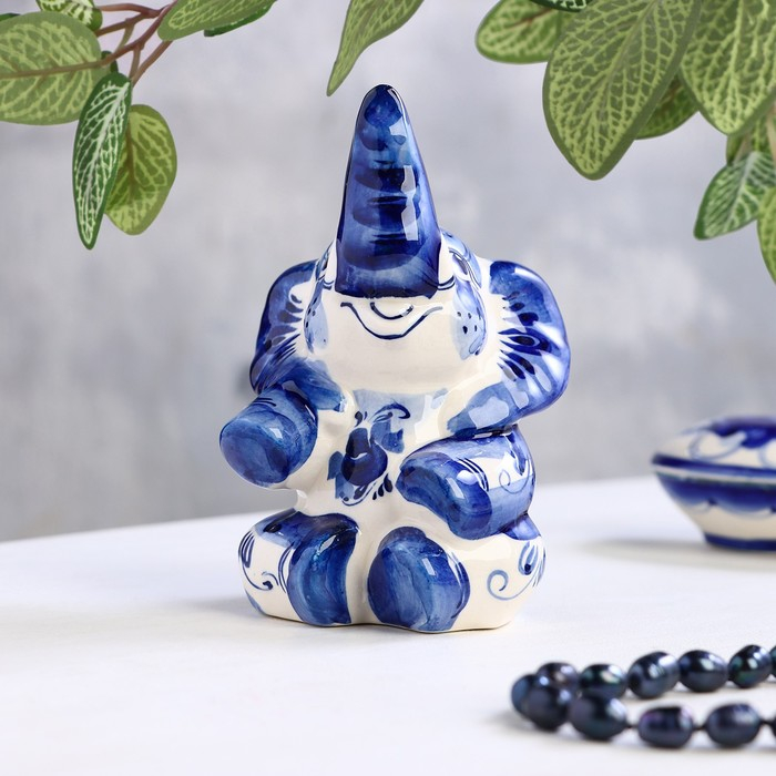 Сувенир «Слон циркач», 13 см, гжель