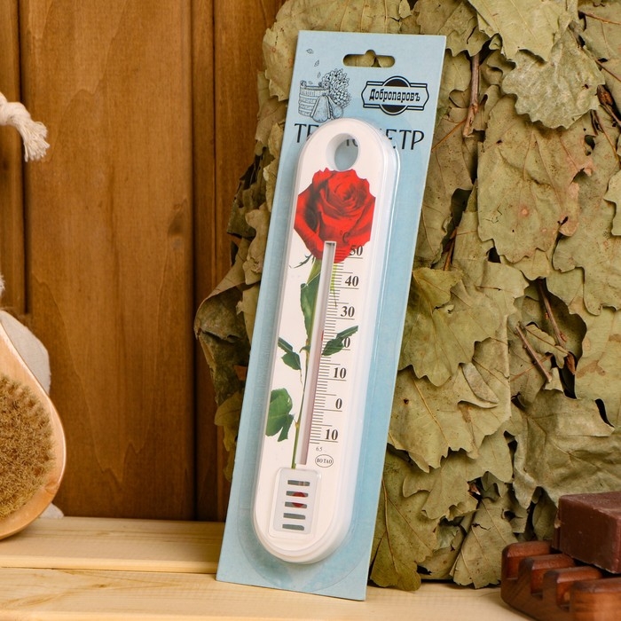 Пластиковый термометр комнатный Пластиковый термометр комнатный "Цветок" в блистере (-10 +50), МИКС