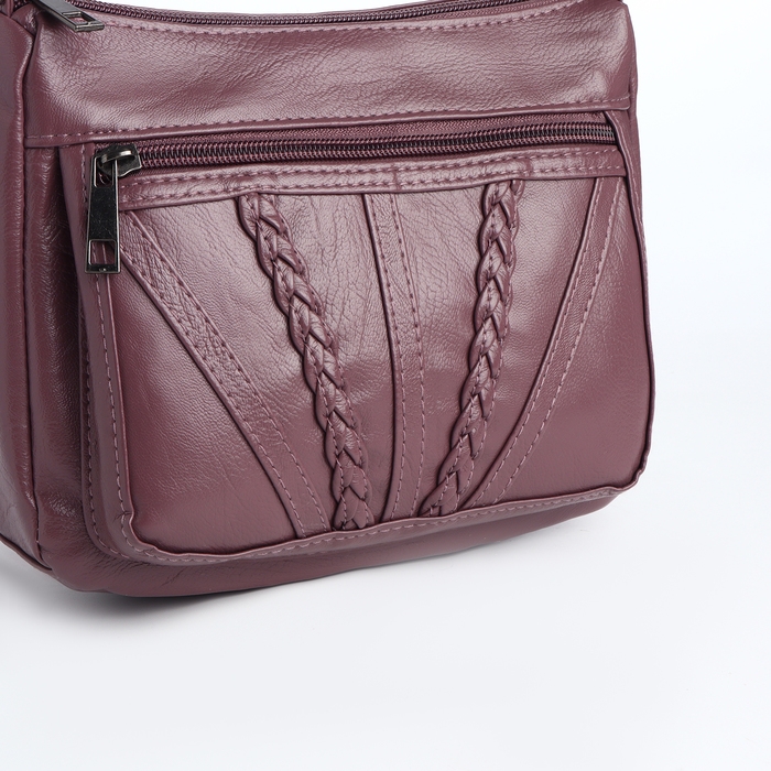 Сумка женская на молнии, цвет сиреневый Сумка женская на молнии, цвет сиреневый