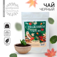 Подарок учителю, чай чёрный «Дорогому учителю» вкус: мята, 50 г.