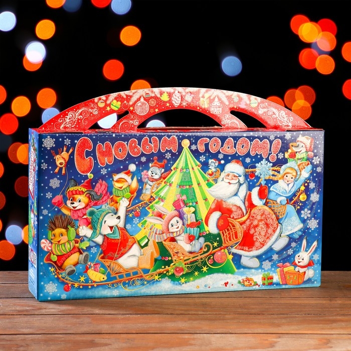 Новый год. Подарочная коробка Новый год. Подарочная коробка "Карусель", 39 х 7 х 21,5 см.