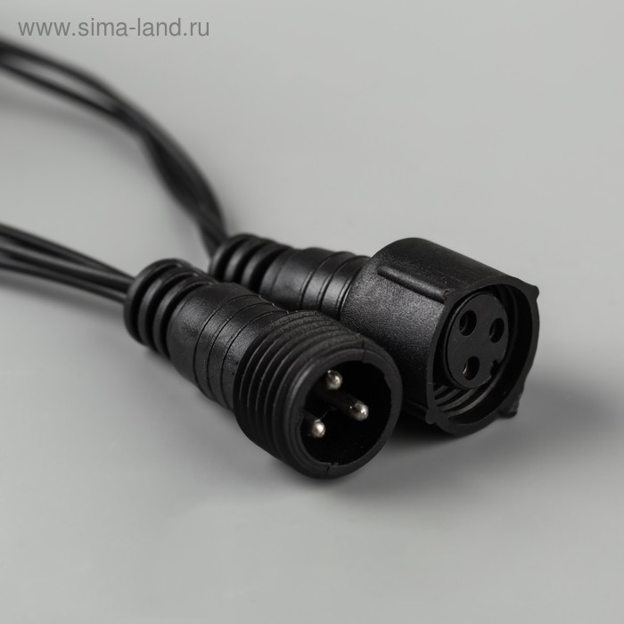 Гирлянда &laquo;Сеть&raquo; 2 &times; 1.5 м, IP44, УМС, тёмная нить, 192 LED, свечение тёплое белое, 220 В