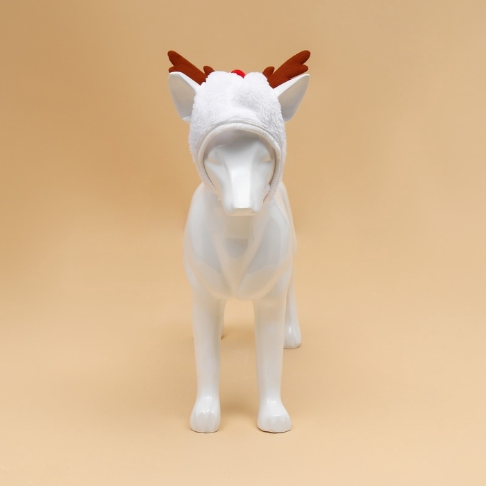 Новый год. Шапка для животных  Новый год. Шапка для животных "Рожки", размер S(ОМ 15 см, длина 15 см)