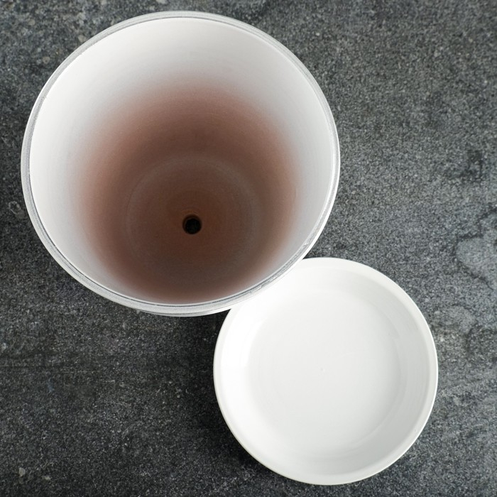 Горшок цветочный Горшок цветочный "Бутон" роспись серебро 3 л