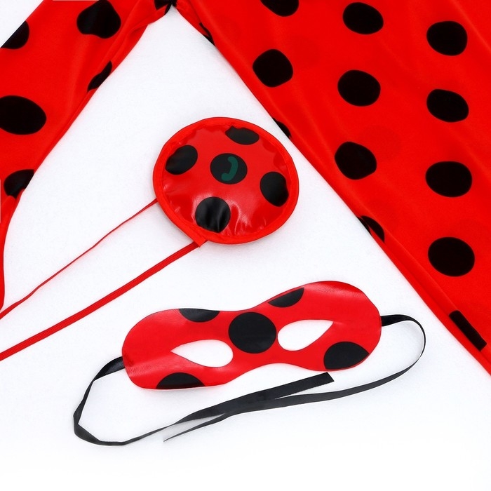 Карнавальный набор «Божья коровка», рост 116–128 см, комбез, маска, сумка, парик Карнавальный набор «Божья коровка», рост 116–128 см, комбез, маска, сумка, парик