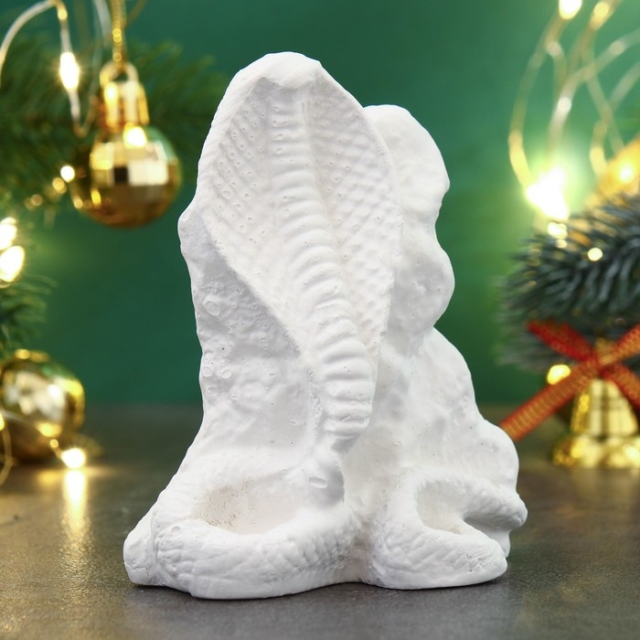 Новый год. Символ 2025. Фигура для раскраски Новый год. Символ 2025. Фигура для раскраски"Змея хрустальница" 10х7,5см