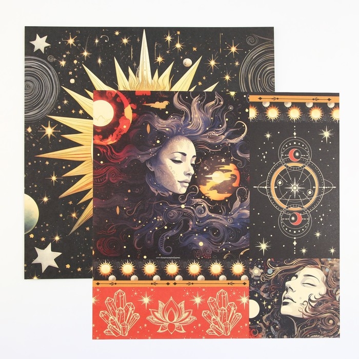 Набор бумаги для скрапбукинга «Космос внутри», 12 листов, 30.5 х 30.5 см, 180 г/м² Набор бумаги для скрапбукинга «Космос внутри», 12 листов, 30.5 х 30.5 см, 180 г/м²