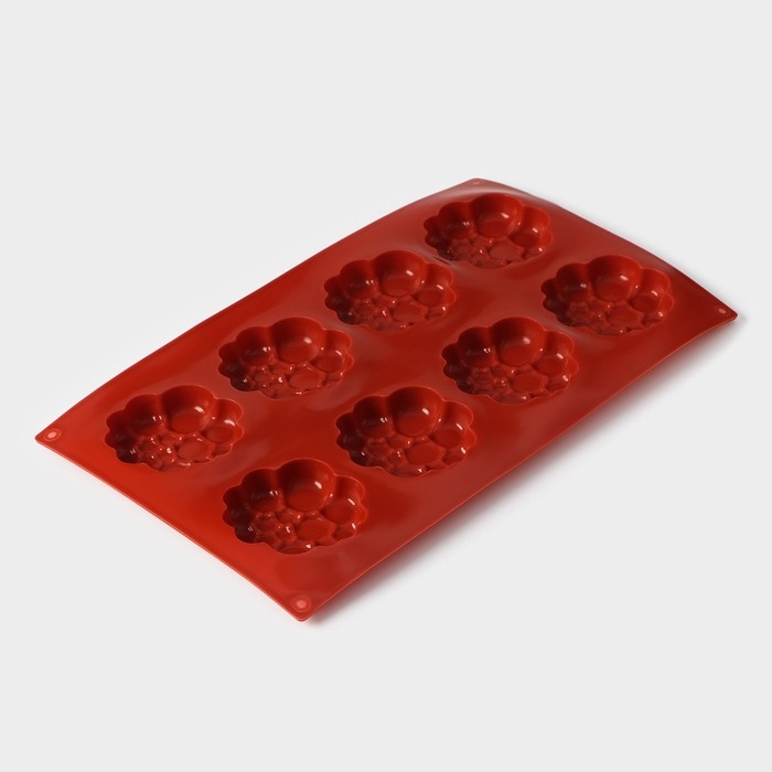 Форма для выпечки Доляна «Пузыри», силикон, 29×17×1,5 см, 8 ячеек (6×6×1,5 см), цвет коричневый Форма для выпечки Доляна «Пузыри», силикон, 29×17×1,5 см, 8 ячеек (6×6×1,5 см), цвет коричневый