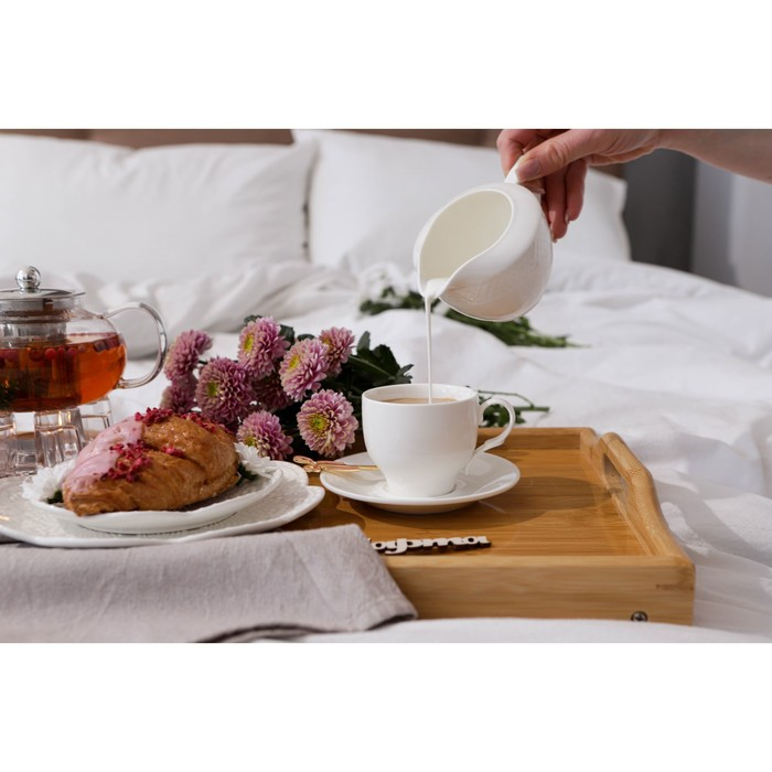 Чайная пара фарфоровая Wilmax, 2 предмета: чашка 170 мл, блюдце d=12,7 см, цвет белый Чайная пара фарфоровая Wilmax, 2 предмета: чашка 170 мл, блюдце d=12,7 см, цвет белый