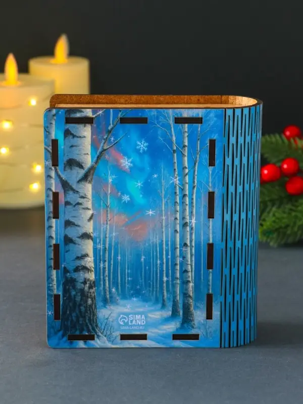 Новогодняя копилка-шкатулка Новогодняя копилка-шкатулка "С новым годом" 14х12х5 см