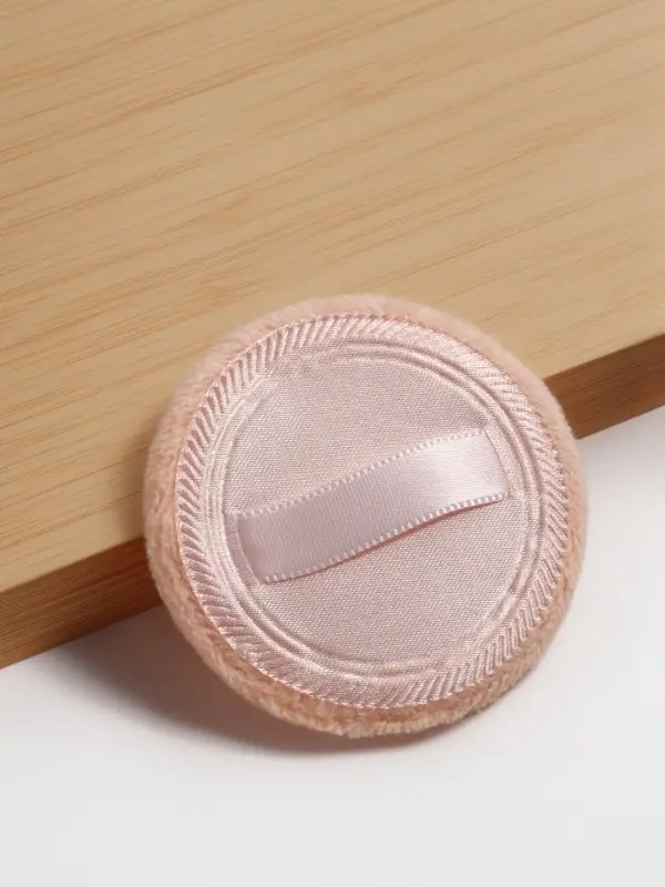 Пуховка для макияжа, с держателем, d = 6 см, МИКС Пуховка для макияжа, с держателем, d = 6 см, МИКС