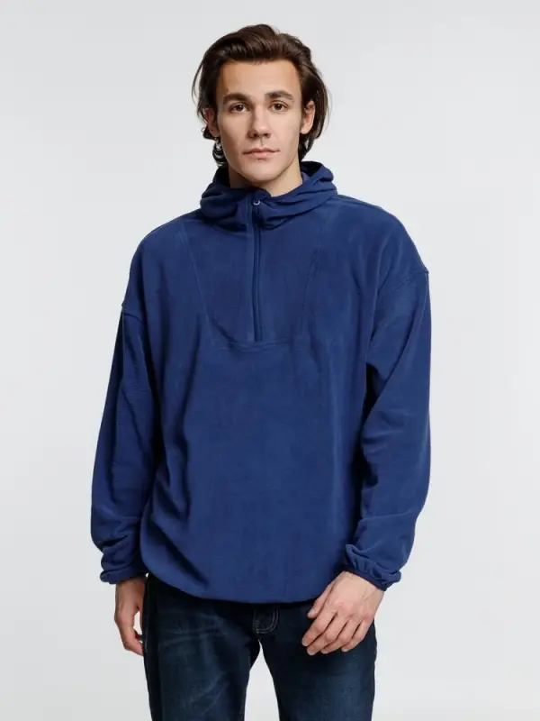 Анорак флисовый унисекс Fliska, темно-синий, размер M/L Анорак флисовый унисекс Fliska, темно-синий, размер M/L